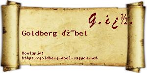 Goldberg Ábel névjegykártya